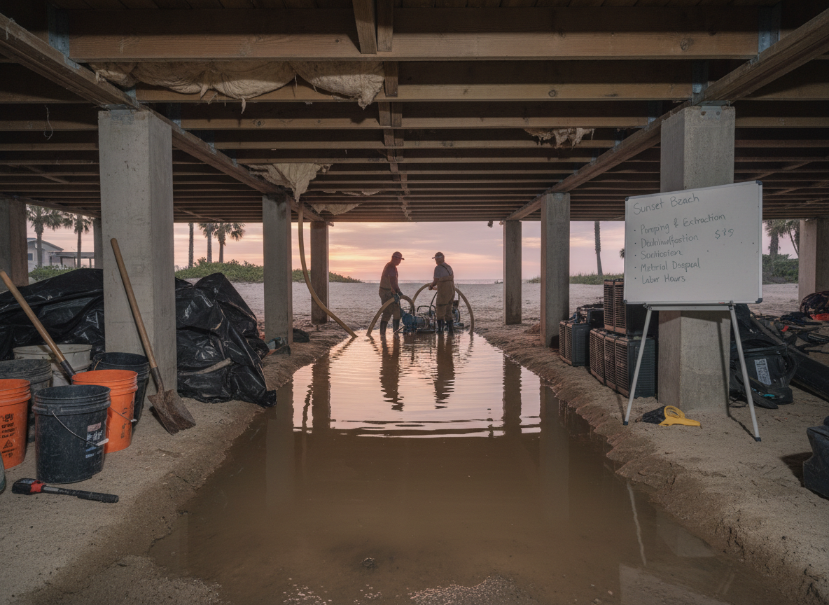 Typical Costs For Removing Standing Water From A Sunset Beach Crawlspace