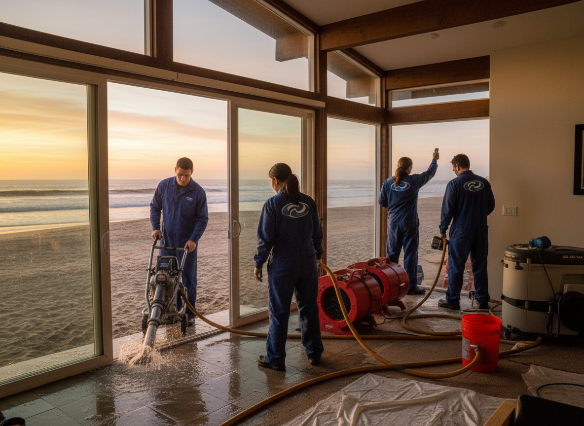 Water Damage Restoration work by Water Damage Restoration Sunset Beach in Sunset Beach, California