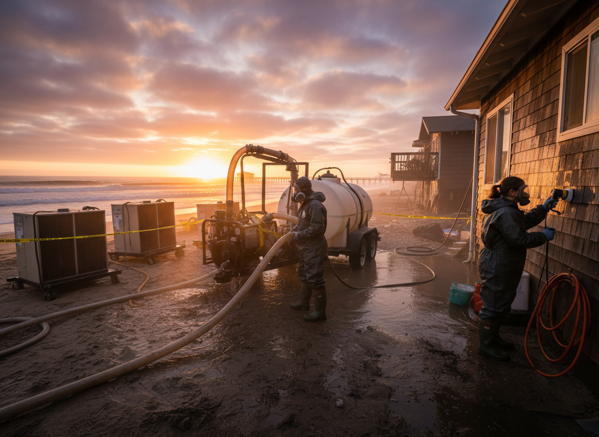 Flood restoration services in Sunset Beach