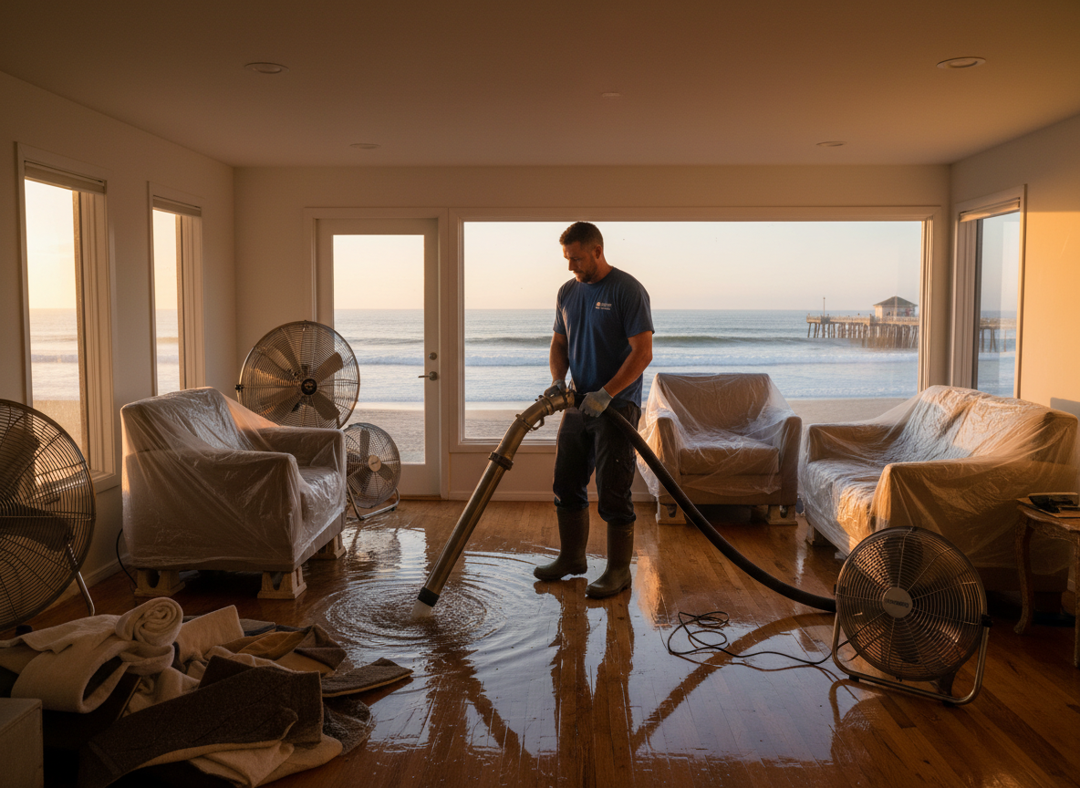 Water leak restoration in Sunset Beach